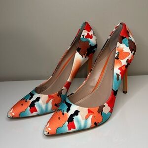 Charles by Charles David Bold Abstract Floral High Heels
